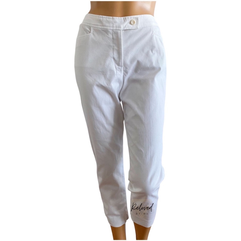 Talbots White Trousers Size 10